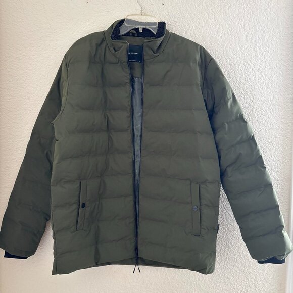 OKANE Men's Olive Green Lightweight Puffer Jacket Size XL - Picture 2 of 7